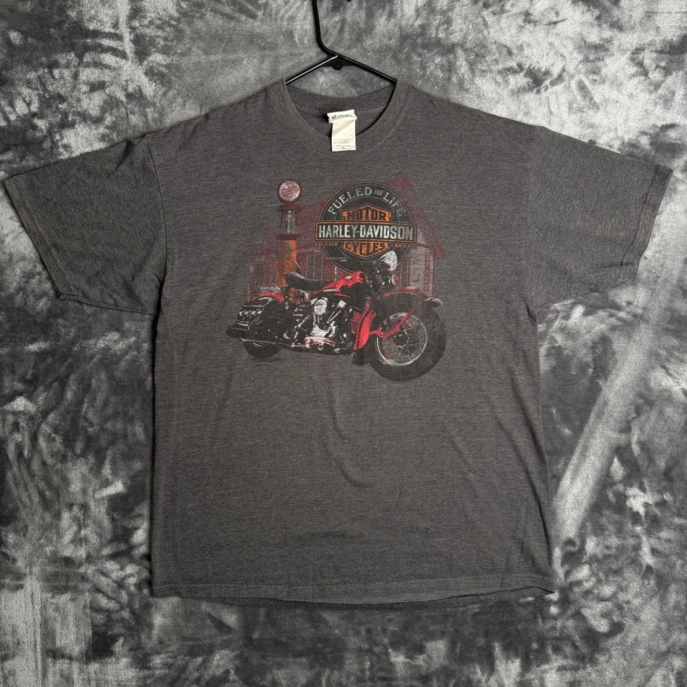 Harley Davidson Graphic T-Shirt Mens XL Grey Thunderbird Albuquerque NM Biker - Picture 1 of 8